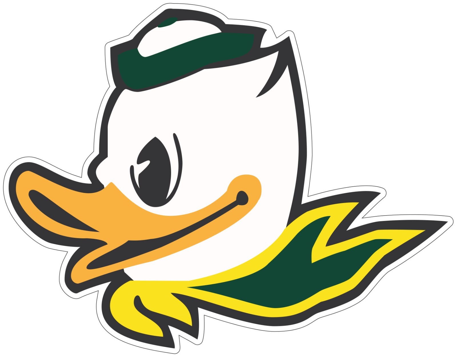 Oregon Ducks - Die Cut Laminated Vinyl Sticker All Weather Safe 2"-15"
