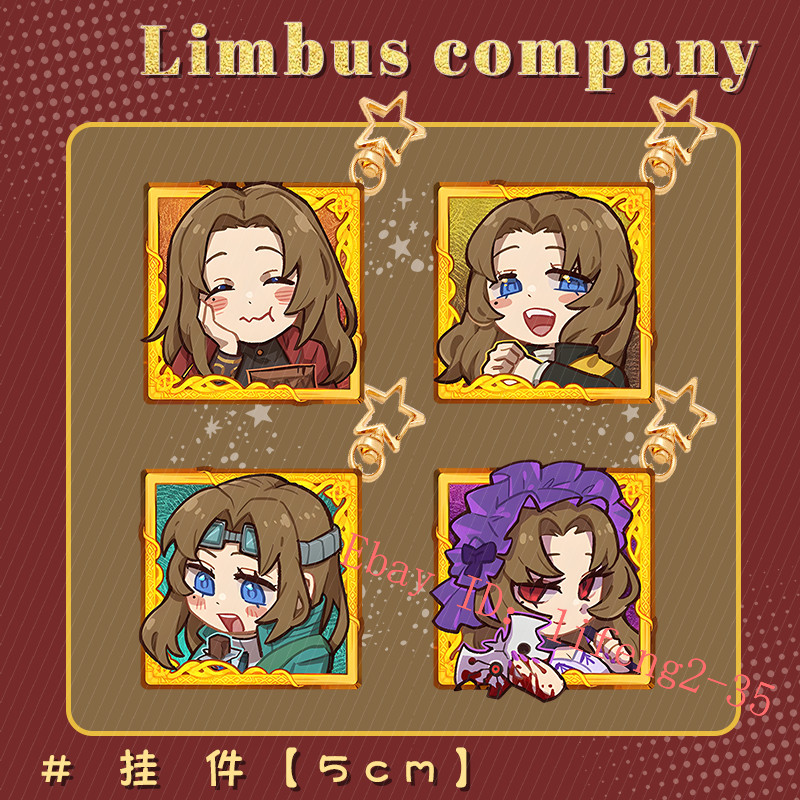 4Pcs/set Limbus Company Donquixote Hong Lu Ishmael Acrylic Keychain Pendant