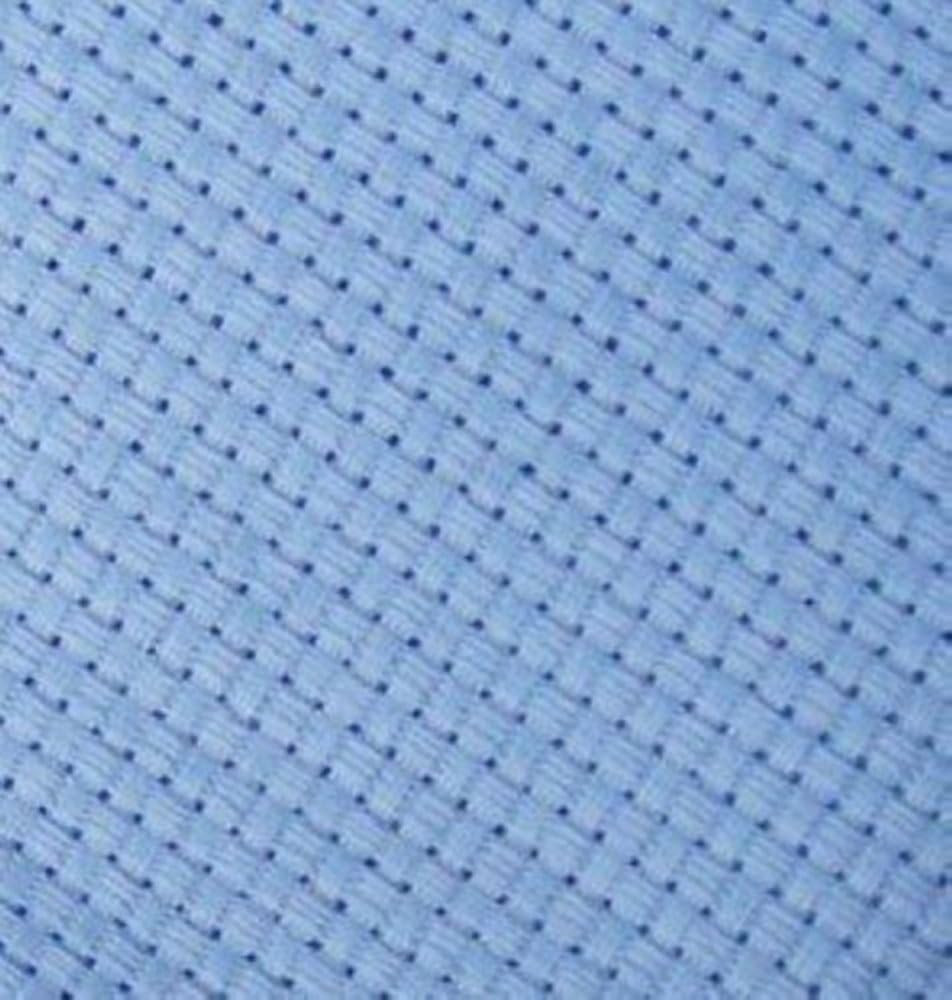 19" X 28" 11CT Counted Cotton Aida Cloth Cross Stitch Fabric (Light Blue)