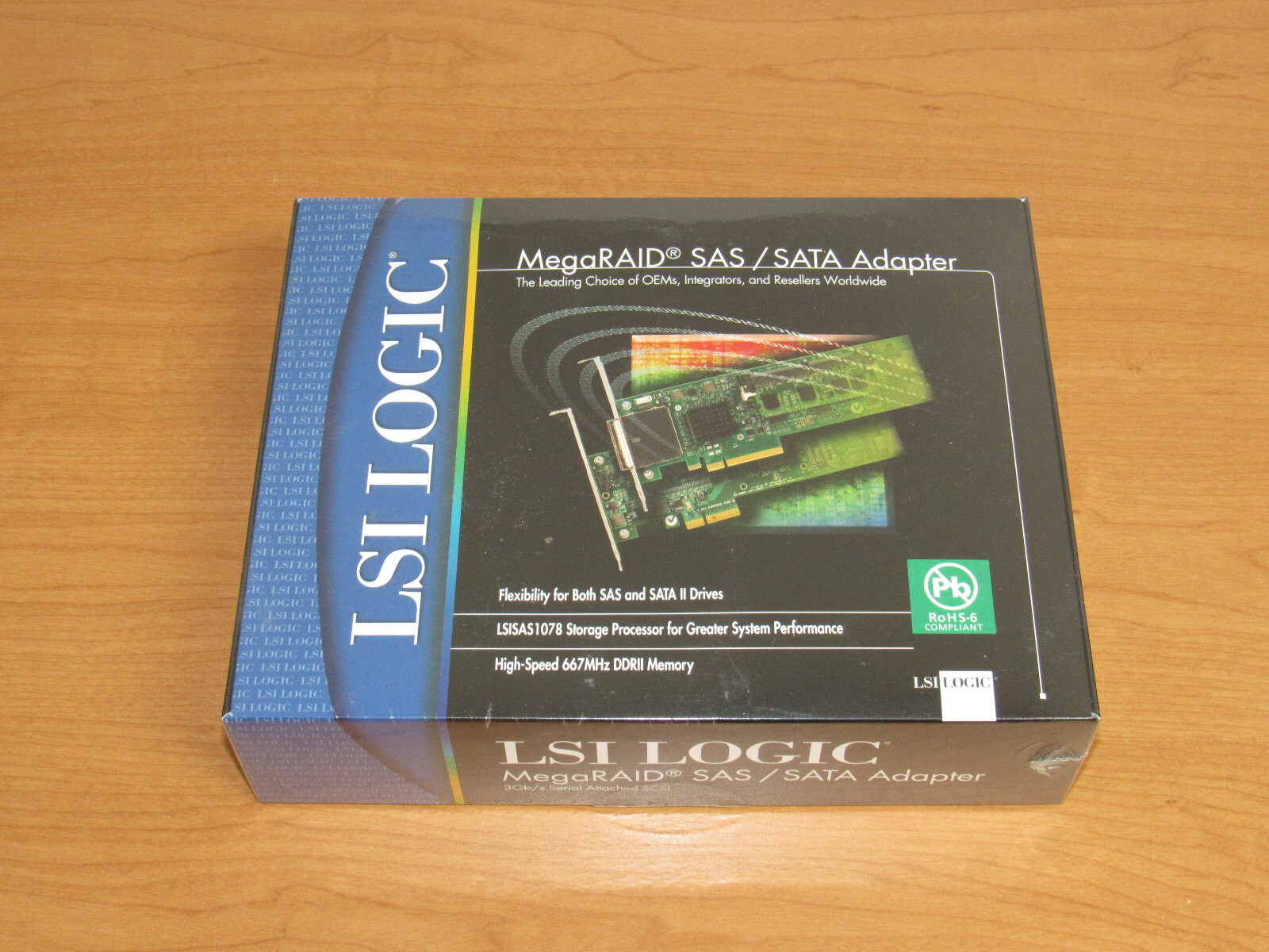 LSI Logic MegaRAID SAS 8708ELP 3Gb/s SAS/SATA RAID Controller Card - New Sealed