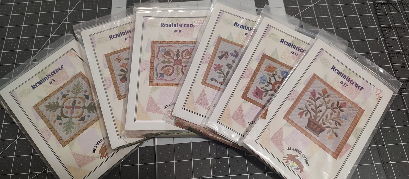 Rabbit Factory  " Reminiscence" Quilt Patterns   Applique with Fabric - 6 - kits