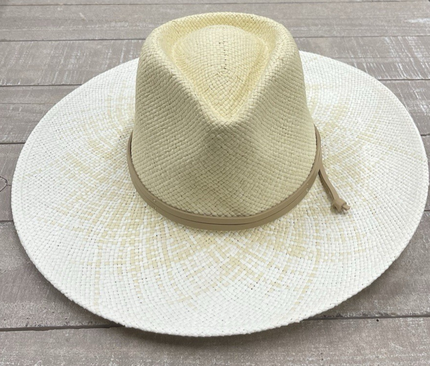 NWT Rag & Bone $228 Maya Straw Fedora In Cream/Ivory Size: Small