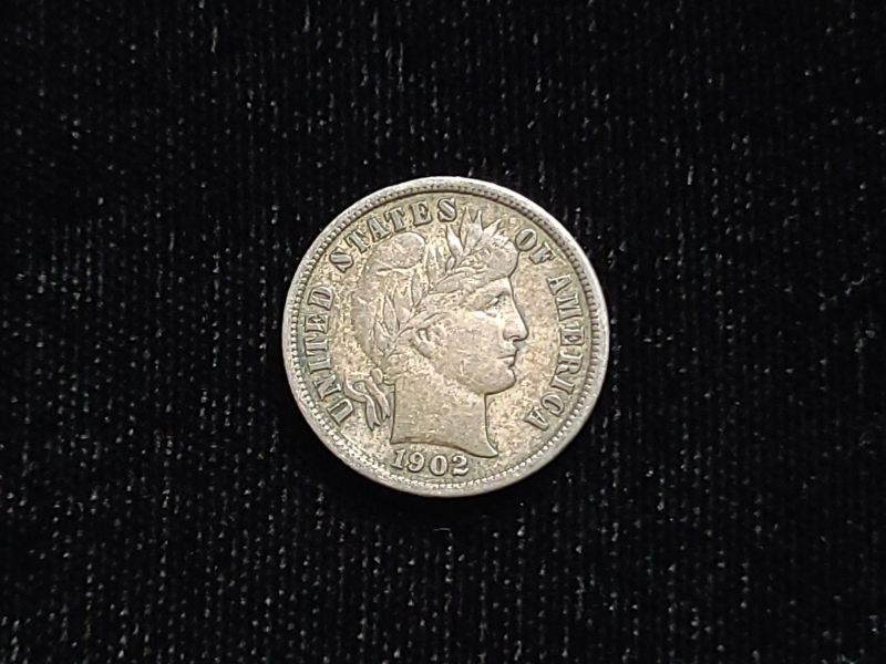 1902-S Barber Silver Dime Extremely Fine+ 20728