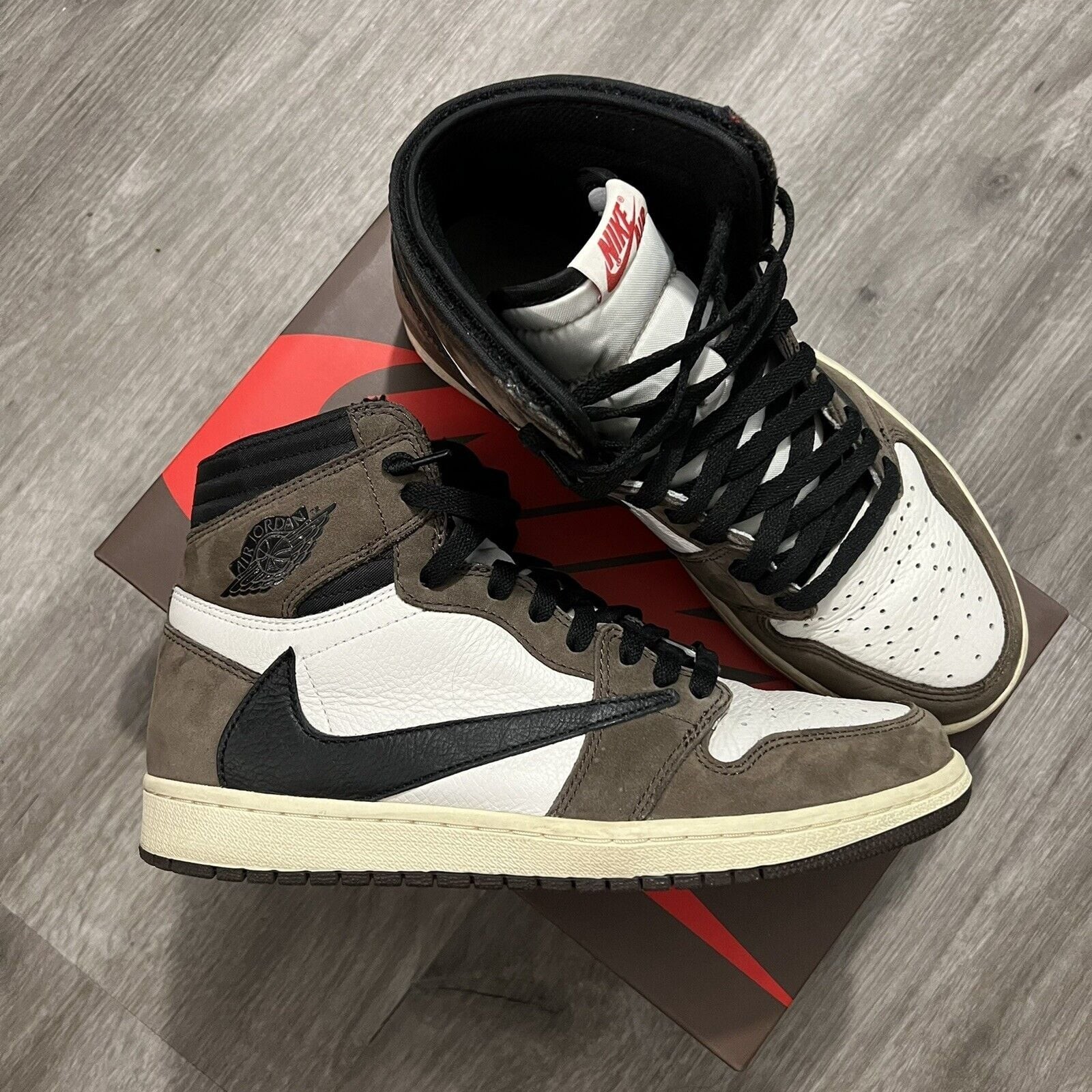 MEN Travis Sc0tt X Jordan 1 Retro High OG Mocha - CD4487-100 - All Size US 7-12