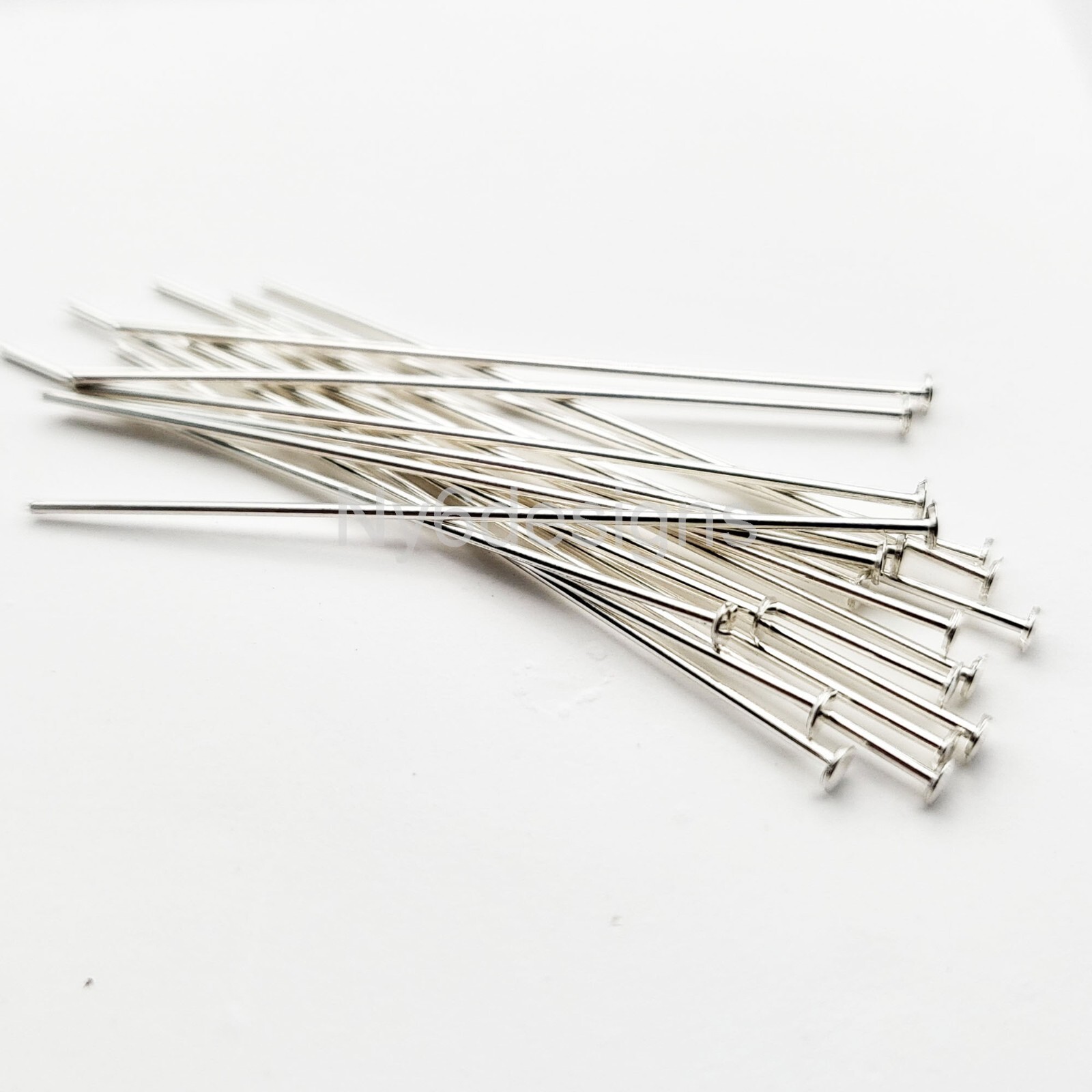 Sterling Silver 1.5'' 22Gauge 10pcs Headpins – Findings for Crafting & Beading