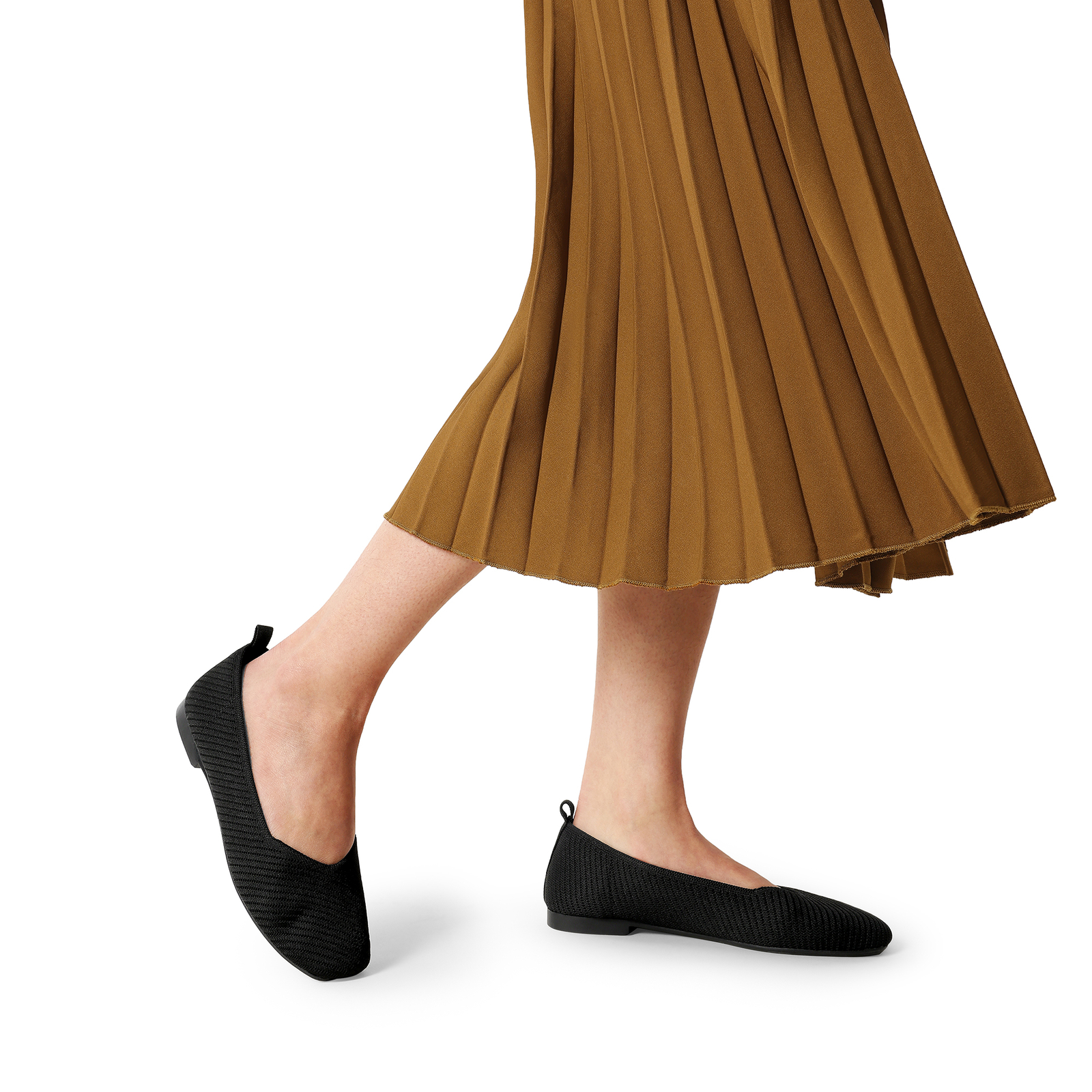 Women Square Toe Slip On Flat Shoes Lightweight Comfortable Office Flat Shoes