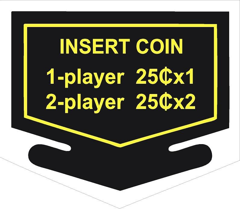 Donkey Kong Arcade Insert Coin Decal Sticker