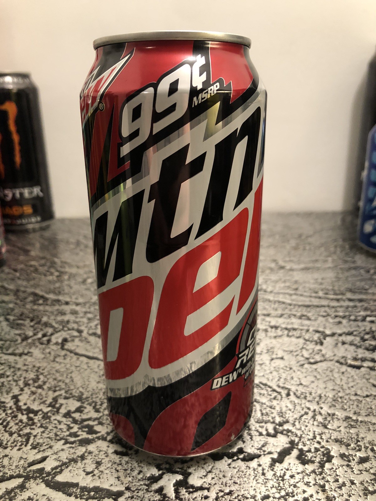 Mountain Dew Code Red 16oz Tall Boy Can FULL