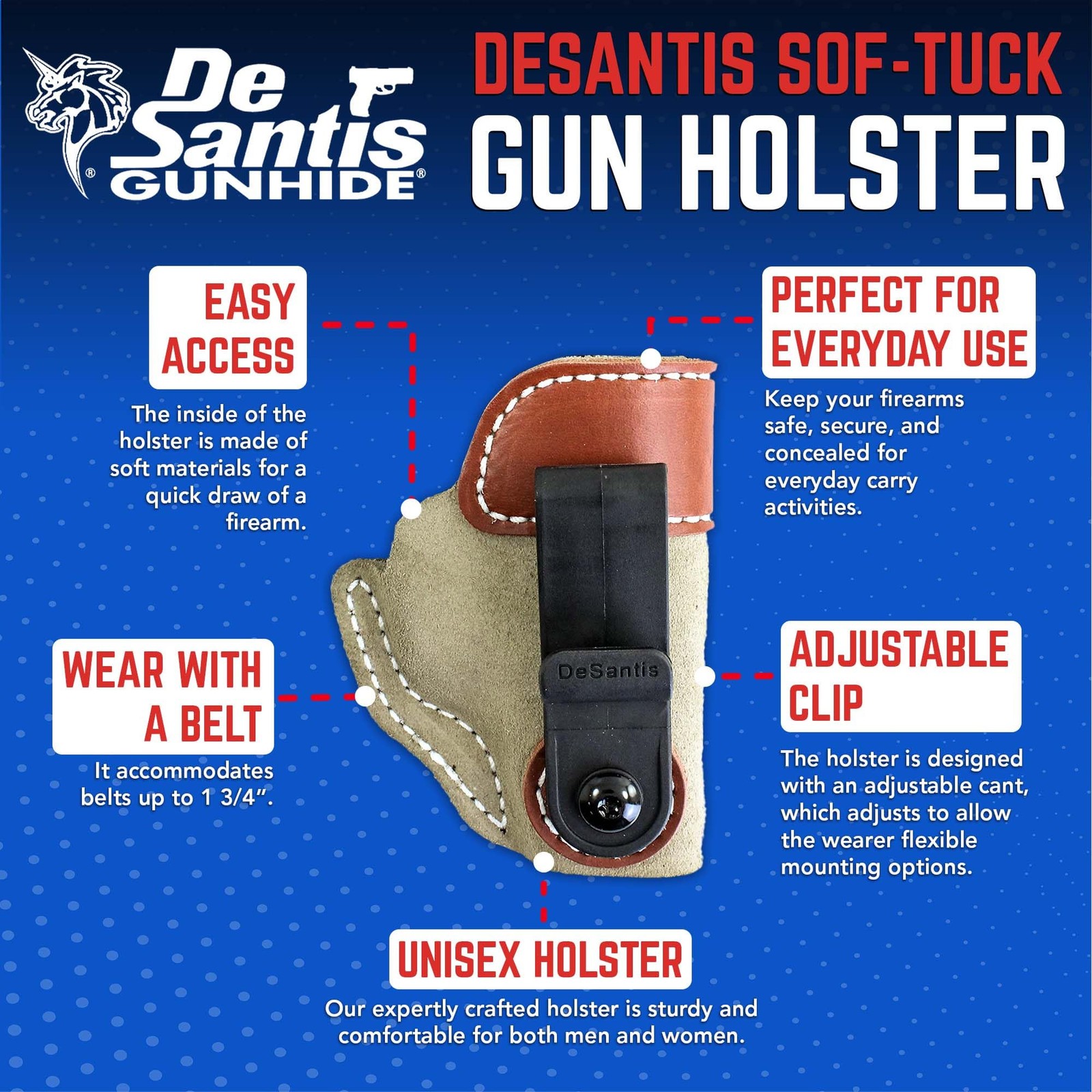 Desantis Sof-Tuck P3At/ Lcp Left Hand Tan 106