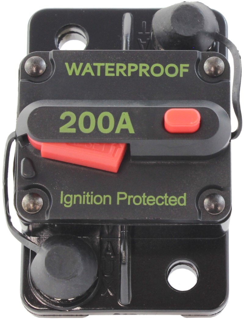 Professional Grade Thermal Waterproof Circuit Breaker 200 Amp CB185-200 SAEJ1171