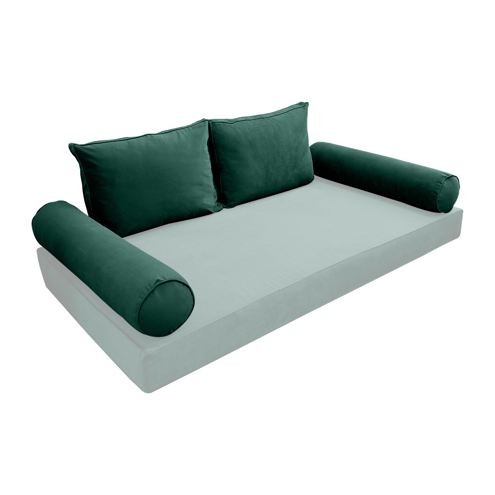 COVER ONLY Model V1 Full Velvet Same Pipe Indoor Daybed Cushion Bolster - AD317