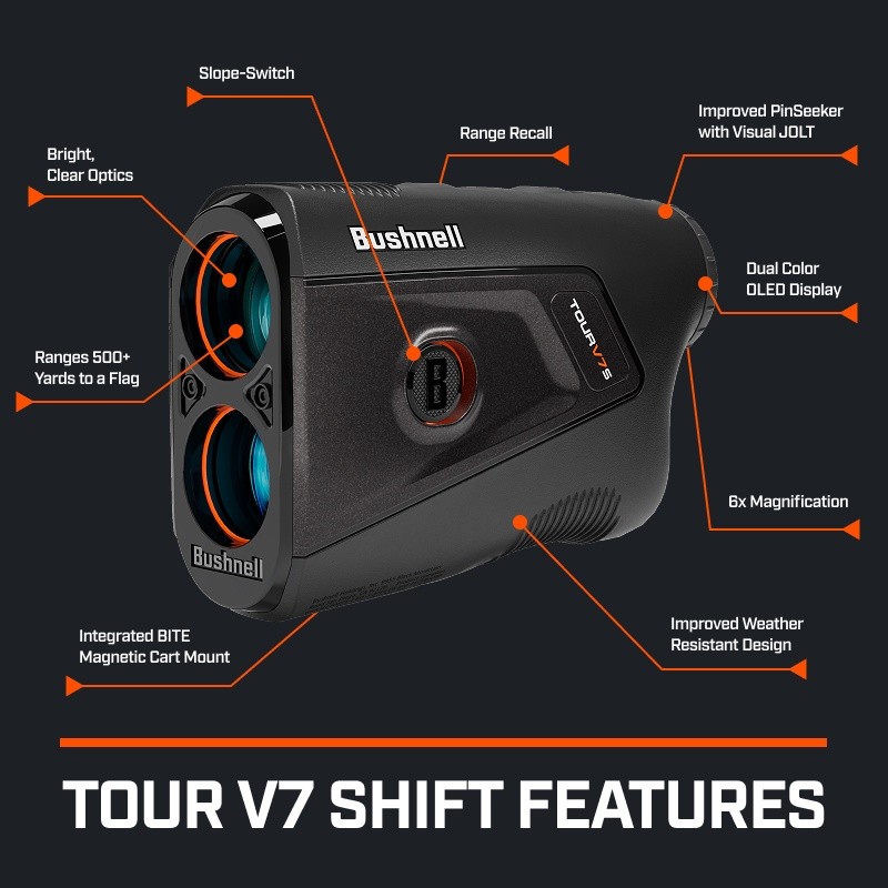 BUSHNELL TOUR V7 SHIFT PATRIOT PACK LASER RANGEFINDER