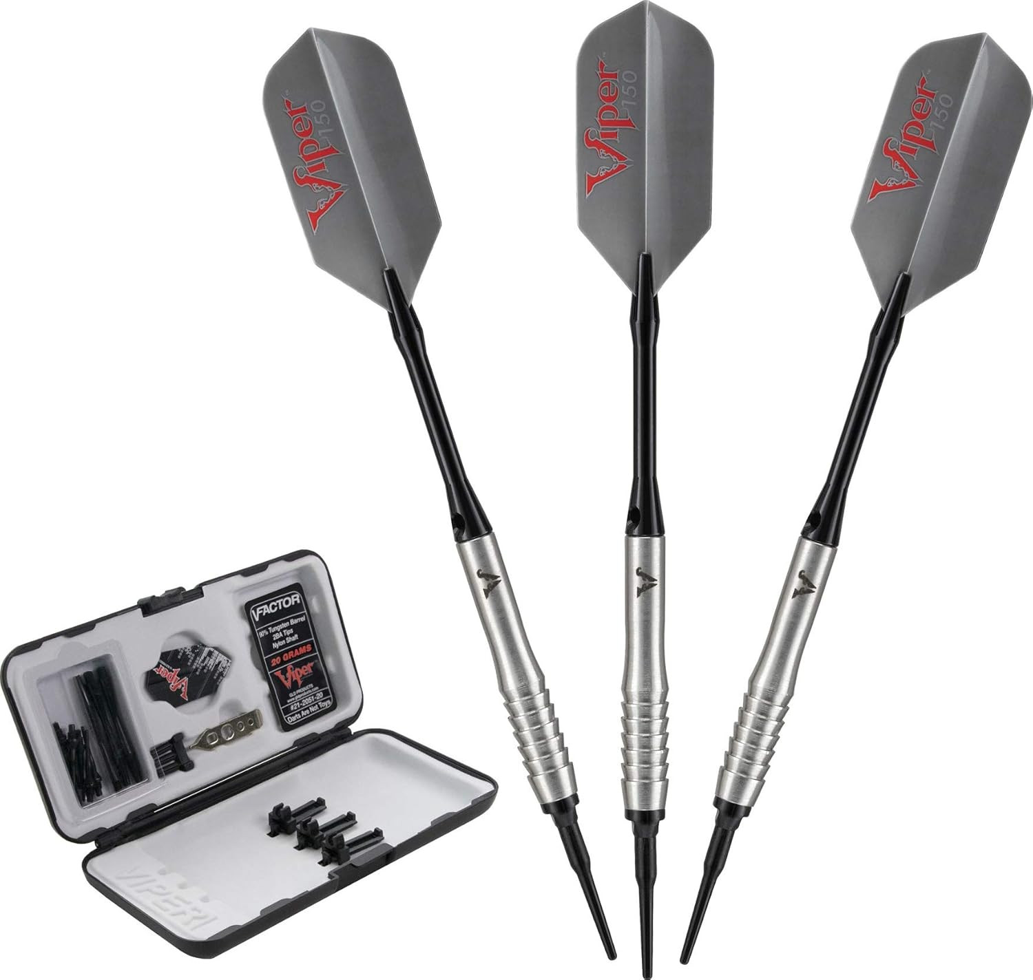 Viper V-Factor 90% Tungsten Soft Tip Dart Set with Stylish Case