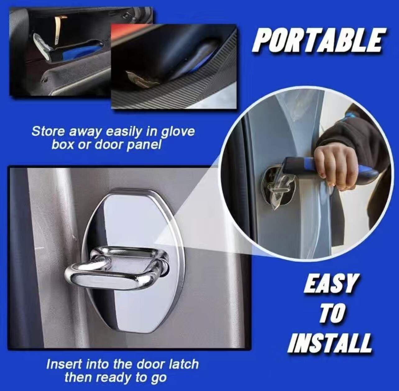 Car Door Handle for Elderly Car Handle Assist Support Multifunction Blue