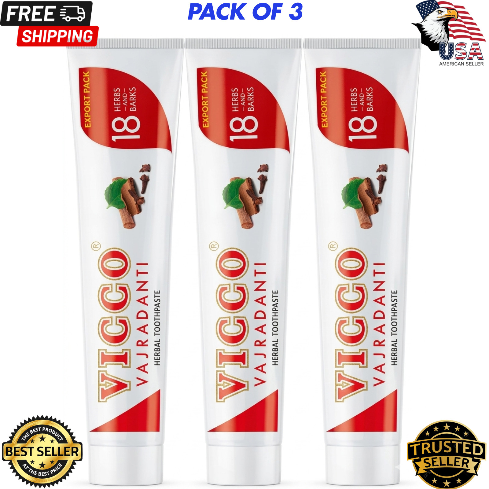 Vicco Vajradanti Toothpaste 3X | Ayurvedic Herbal Toothpaste | 200 Gram
