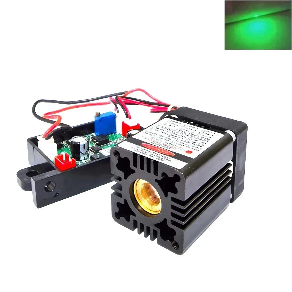 1PC Industrial 555nm 80mW Dot Green 12V Laser Diode Module w/ Fan TTL