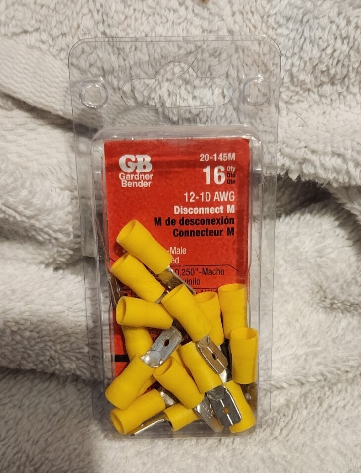 GB-GARDNER BENDER 20-145M DISCONNECT MALE 12-10AWG Yellow - pack of 16, Qty 10