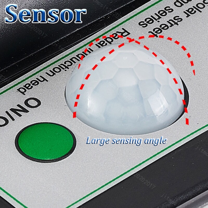 LED Solar Street Lights Waterproof Sensor Outdoor IP66 Remote+Pole Commercial
