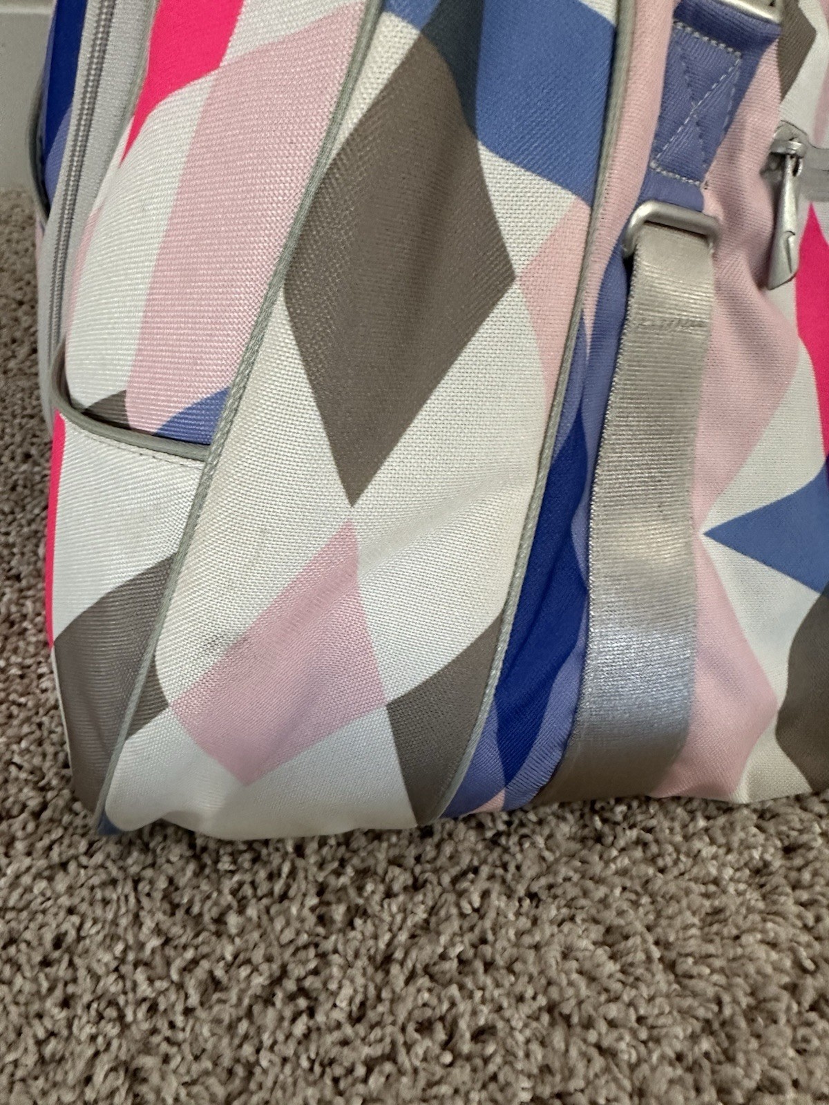Nike Duffle Bag Diamond Purple Pattern Large Overnight Bag