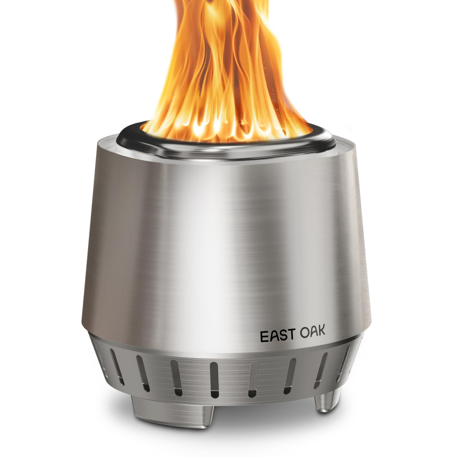 East Oak Fuoco Smokeless Tabletop Fire Pit | 3-in-1 7 inch, stainless steel