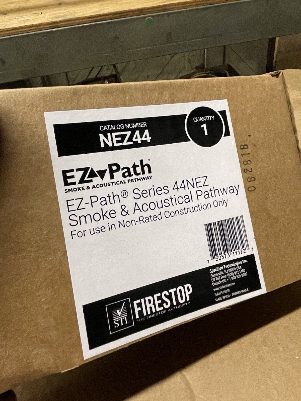 STI NEZ44 Fire stop EZPath EZ-Path 44NEZ Smoke & Acoustical Pathway Firestop
