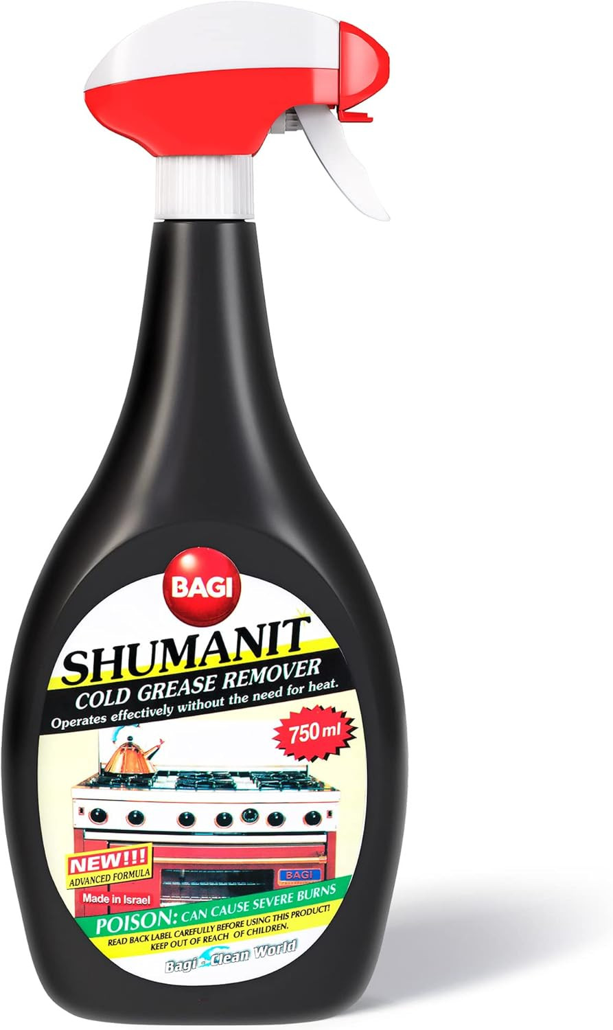 SHUMANIT - Cold Grease Remover. Spray for the Immediate Removal of Stubborn and