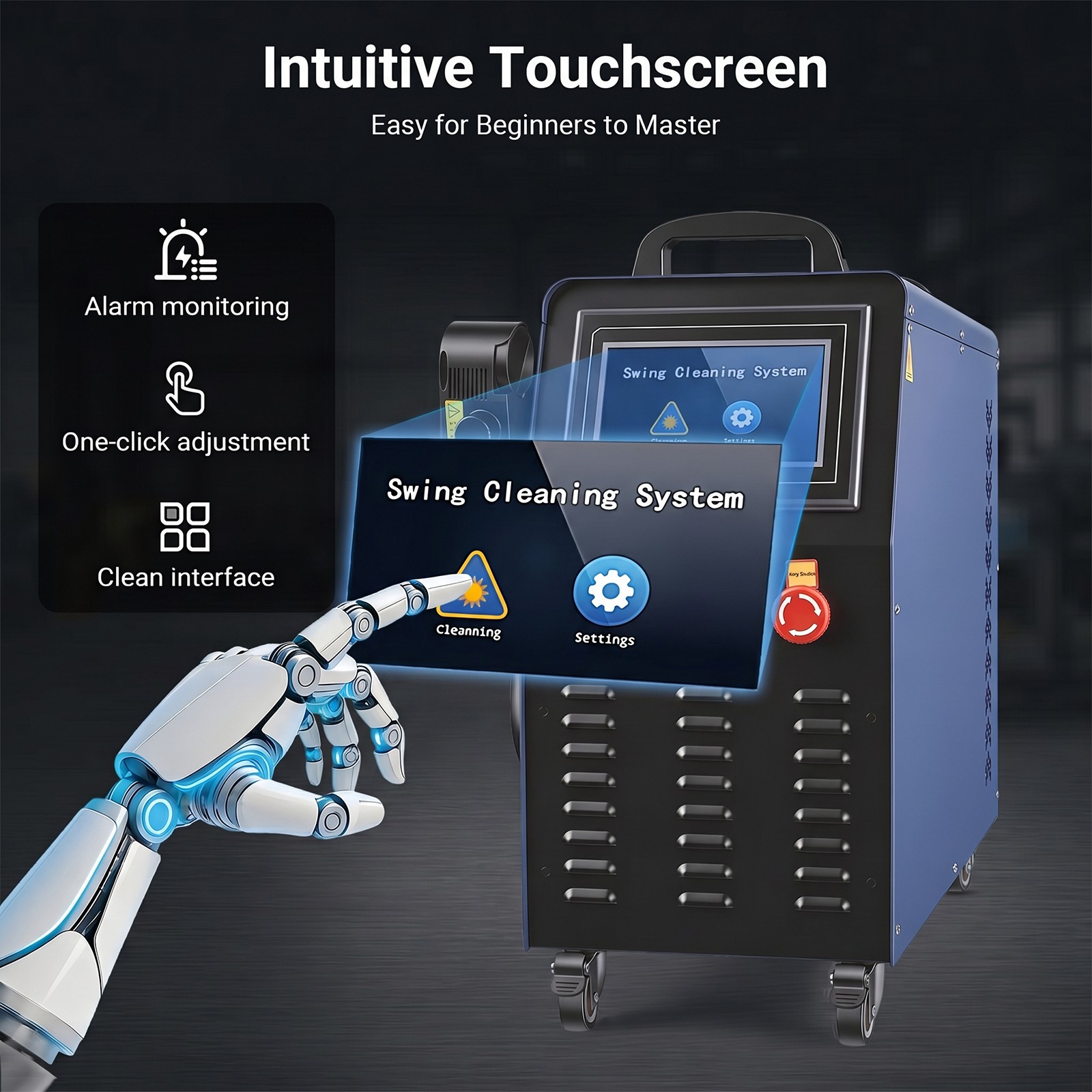 1200W Raycus Laser Cleaning Machine -Rust Paint Oxide Remover double pendulum US
