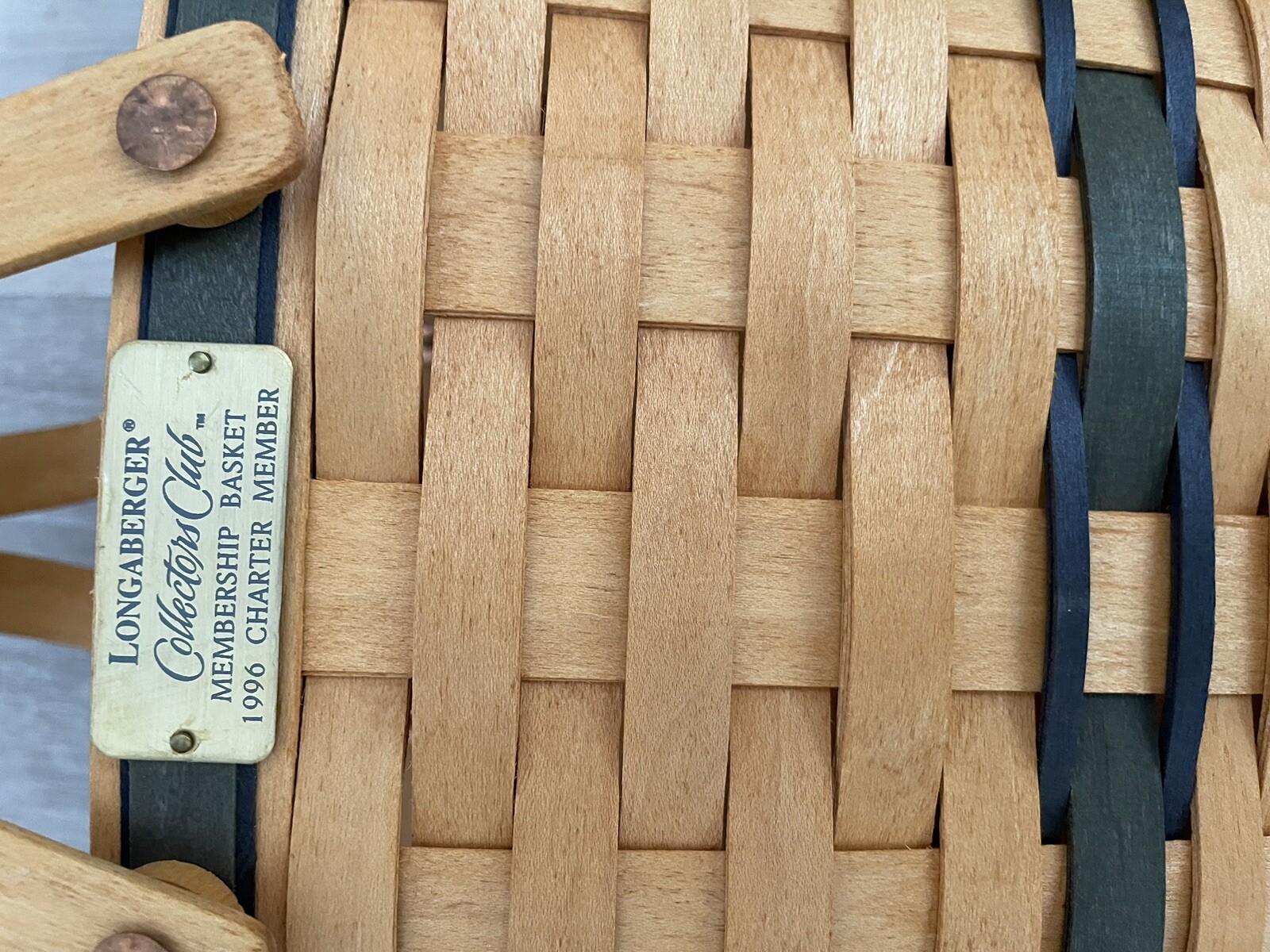 Longaberger 1996 Charter Membership Basket 62839 and Box