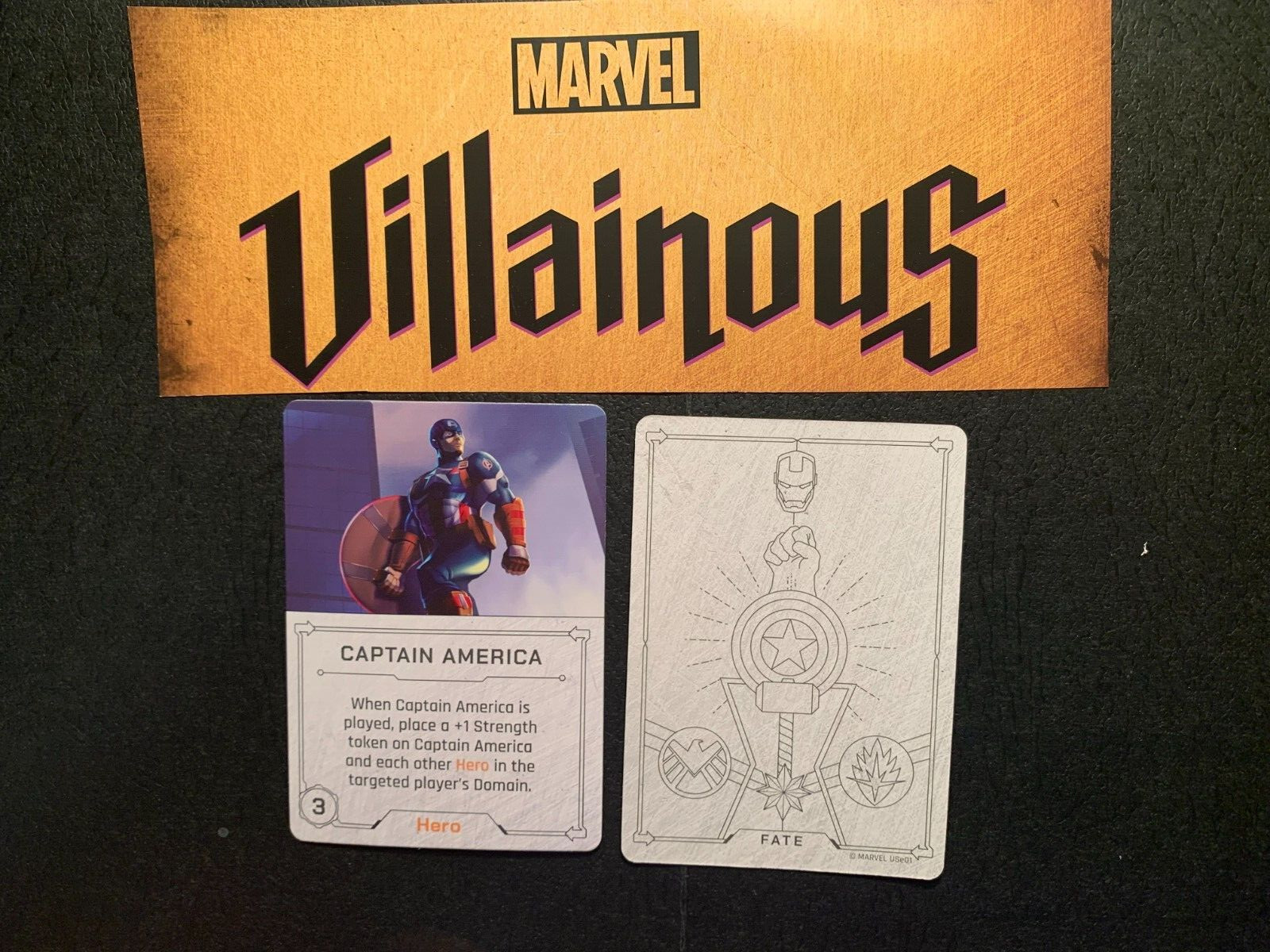MARVEL VILLAINOUS     Captain America       HERO      FATE CARD       2020