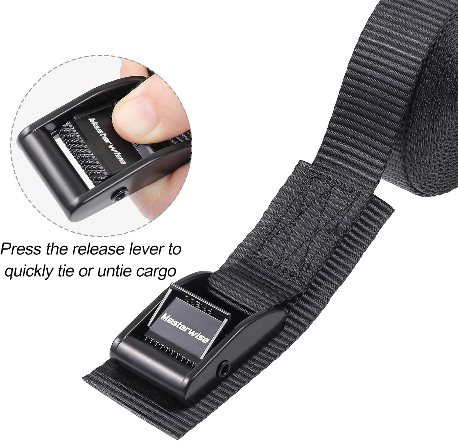 Cam Buckle Tie down Straps, 1" X 12' Adjustable Pull Straps with Cam Buckle, Hea