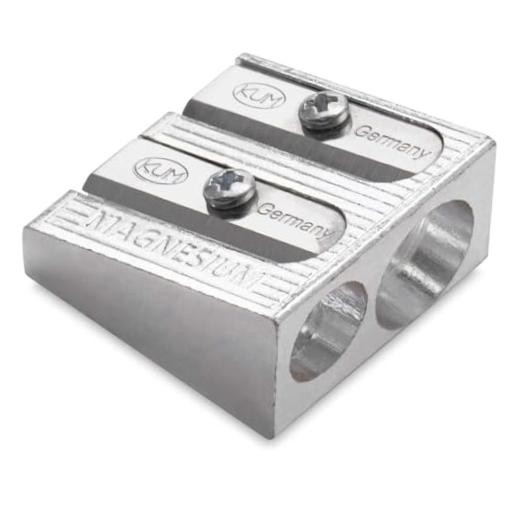 KUM 2-hole Pencil Sharpener Magnesium Alloy Wedge Profile