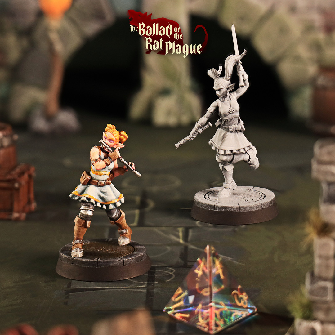 Female Flute Bard | Dungeons and Dragons D&D 28-32mm Tabletop Miniatures