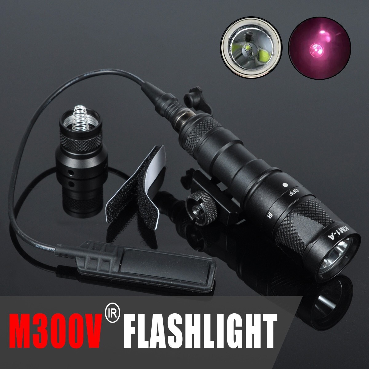 for M300V-IR Mini Tactical Light LED Flashlight White Infrared Output M300V