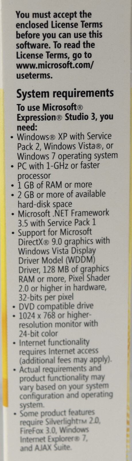 Microsoft Expression Studio 3 (Academic RETAIL Version) with Product Key