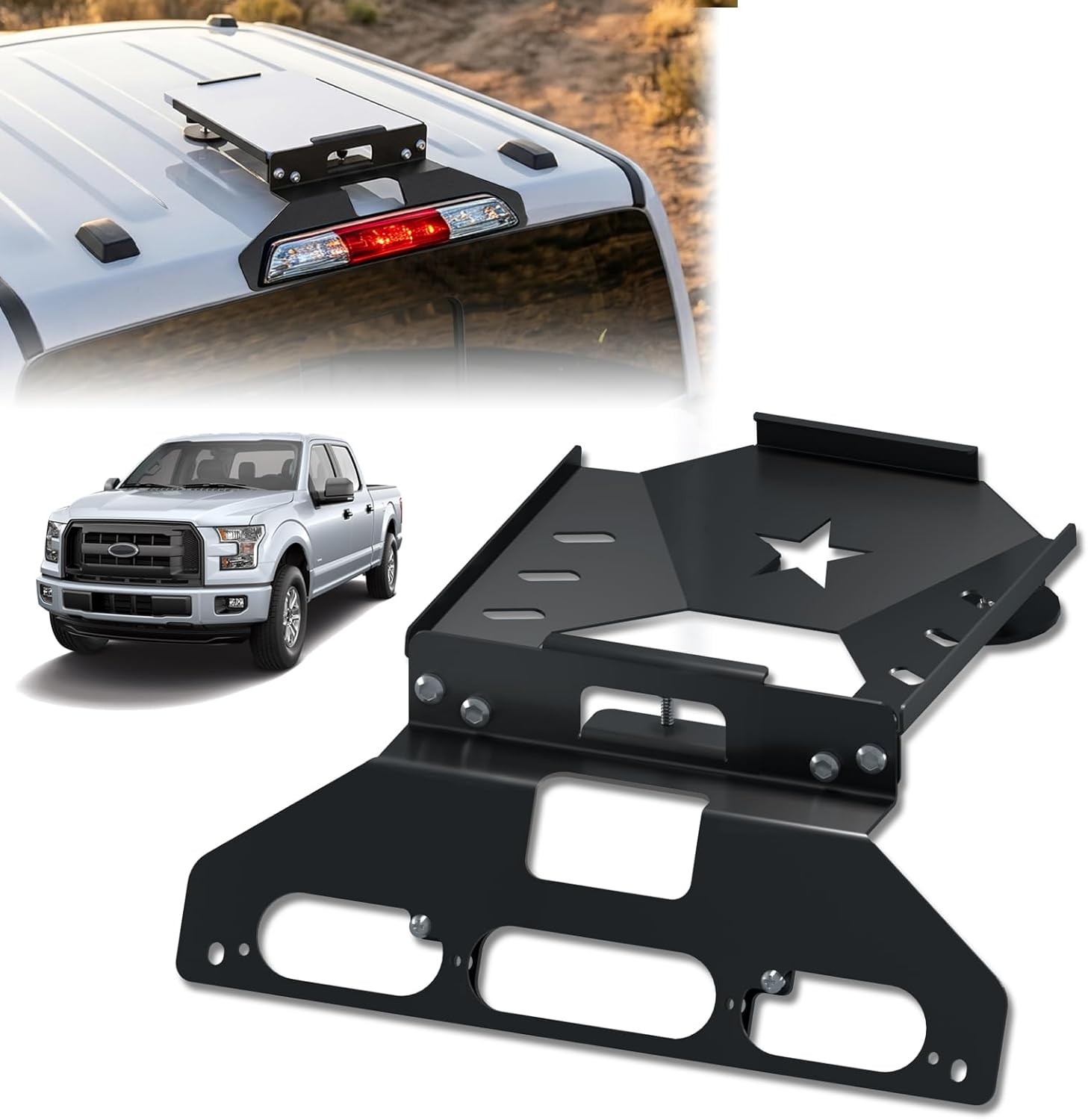 Starlink Mini Mount for Ford F150 2015+, Third 3rd Brake Light Cab Mount