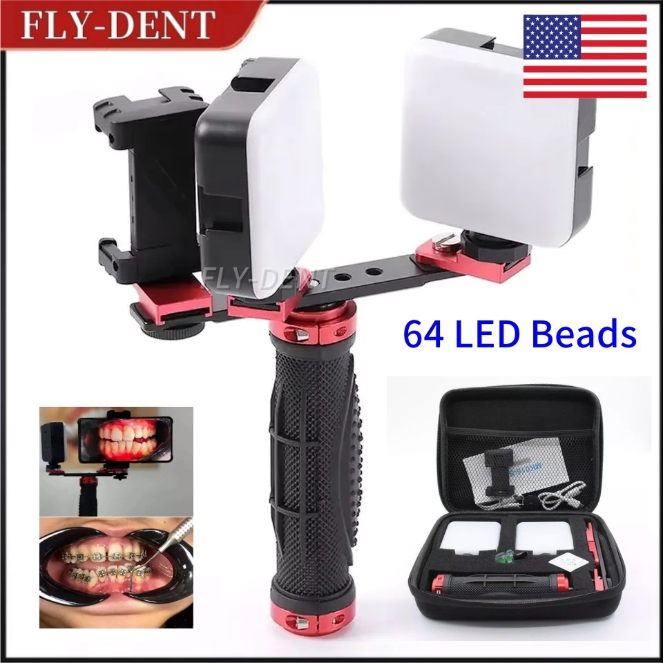 Portable Dental Photography Filling Light Mobile Phones 64 LED Beads Oral Light