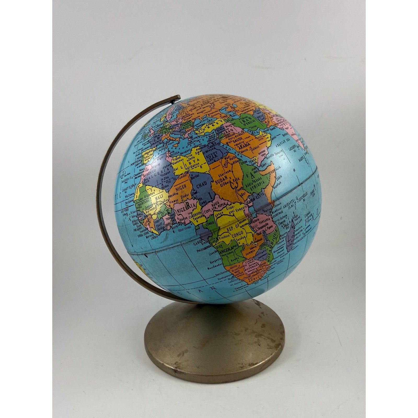 Vintage REPLOGIE 6 Inch World Globe