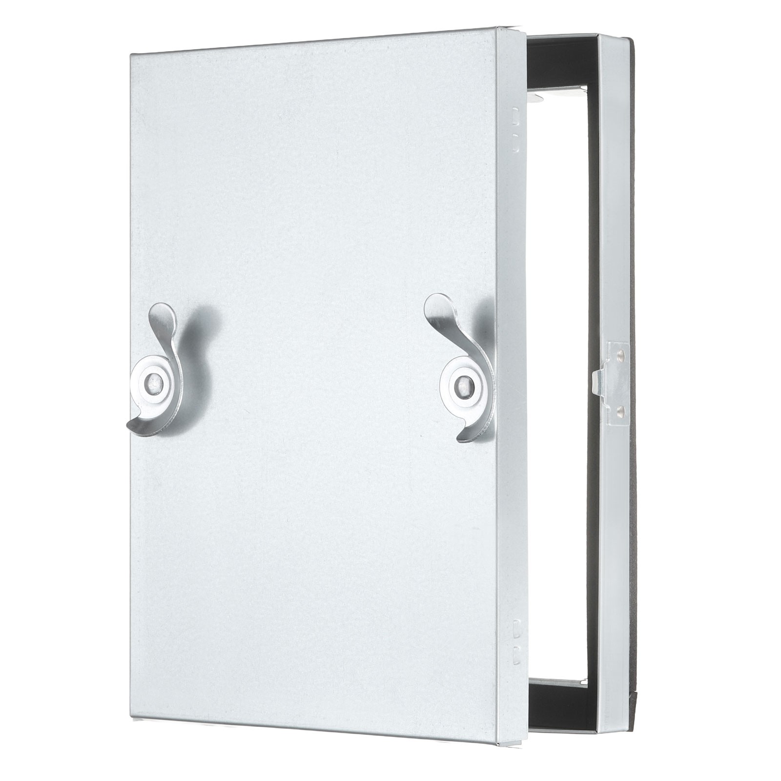 12x8" Galvanized Steel Access Panel with 2 Clasp Lock for Plumbing, Silver Tone