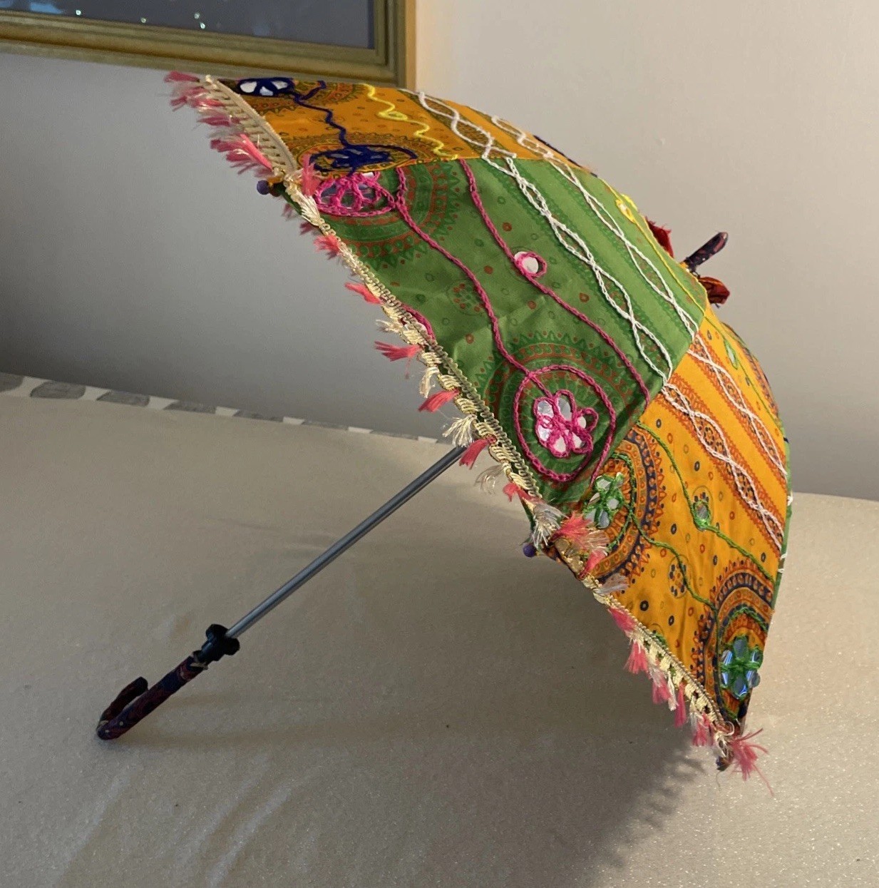 Bohemian Umbrella/Parasol w Fringe