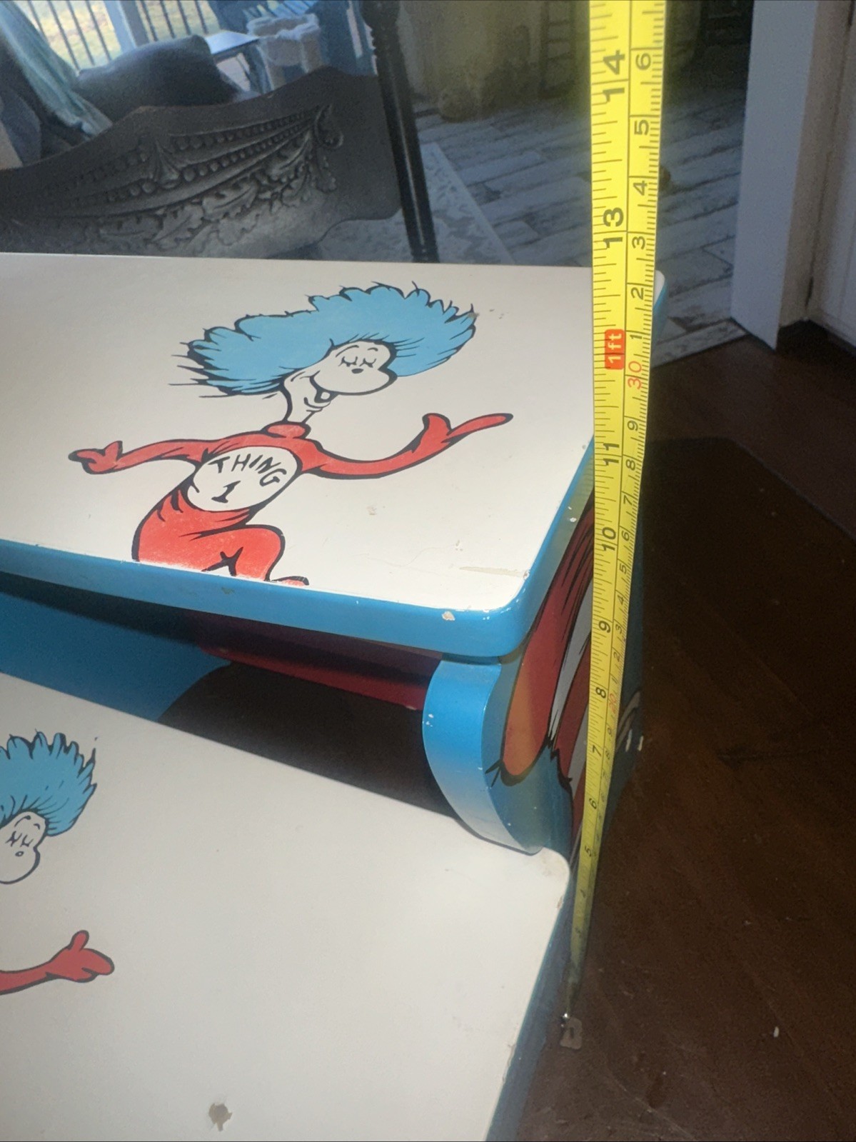 Vtg. Thing 1 Thing 2 Children’s Step Stool Used Good Condition See Photos
