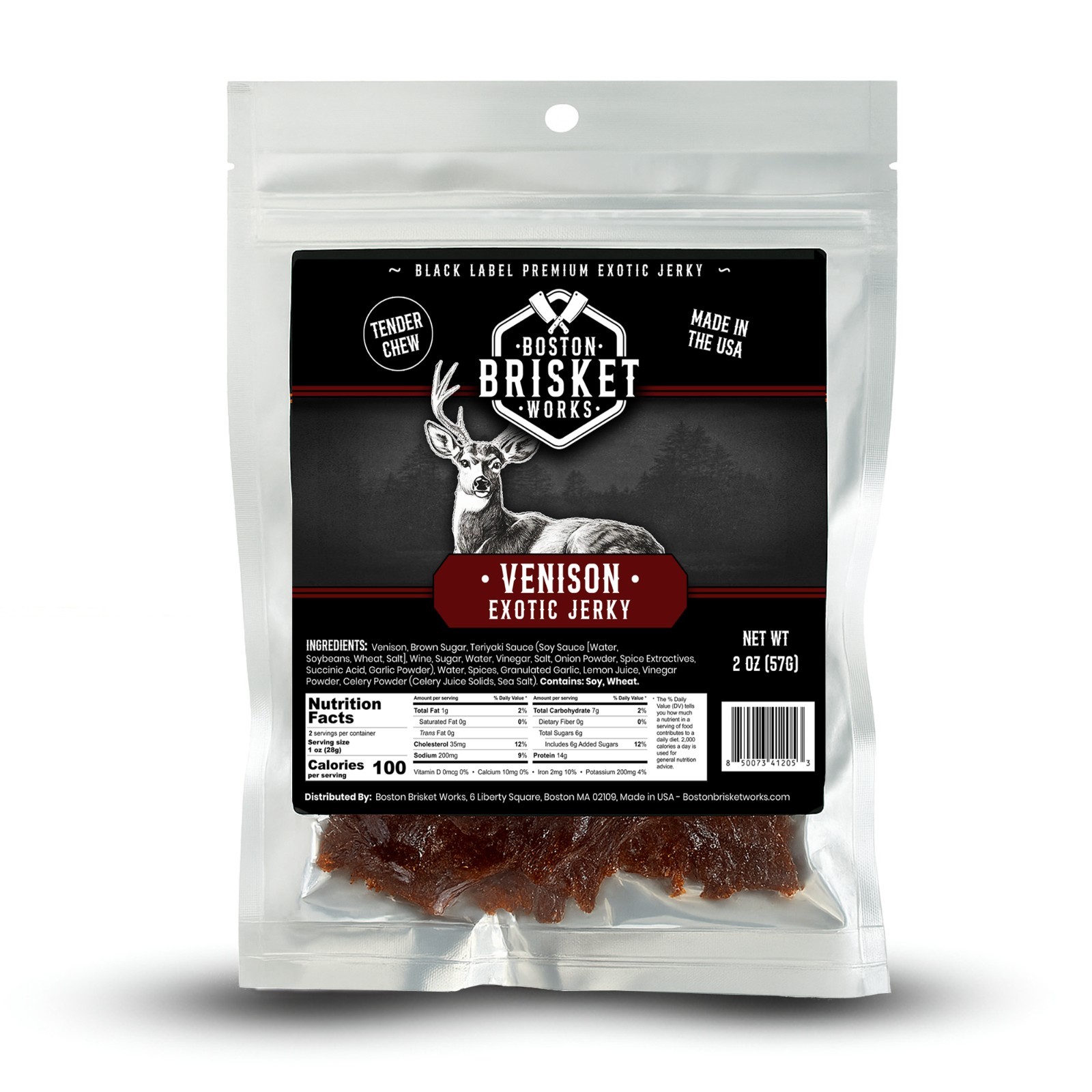 VENISON JERKY – Exotic Wild Game Snack - Made in the USA - Fast Shipping!