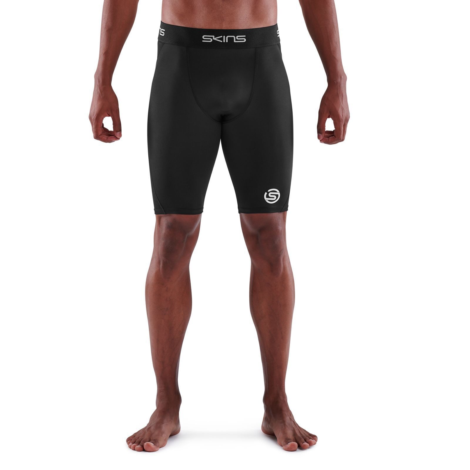 CLEARANCE!! Skins Series-1 Mens Compression Half Tights (Black)