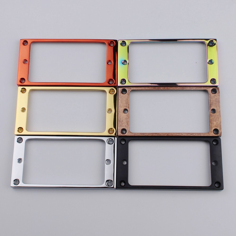 Guitar Pickup Mounting Rings for Humbucker Pickups Cover Frame Flat Top Set