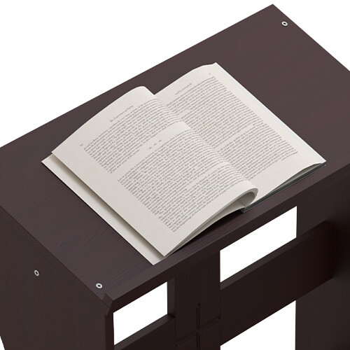 Prayer Bench Stool Solid Wood Prayer Kneeler w/ Shelf & Cushion Church Prayer