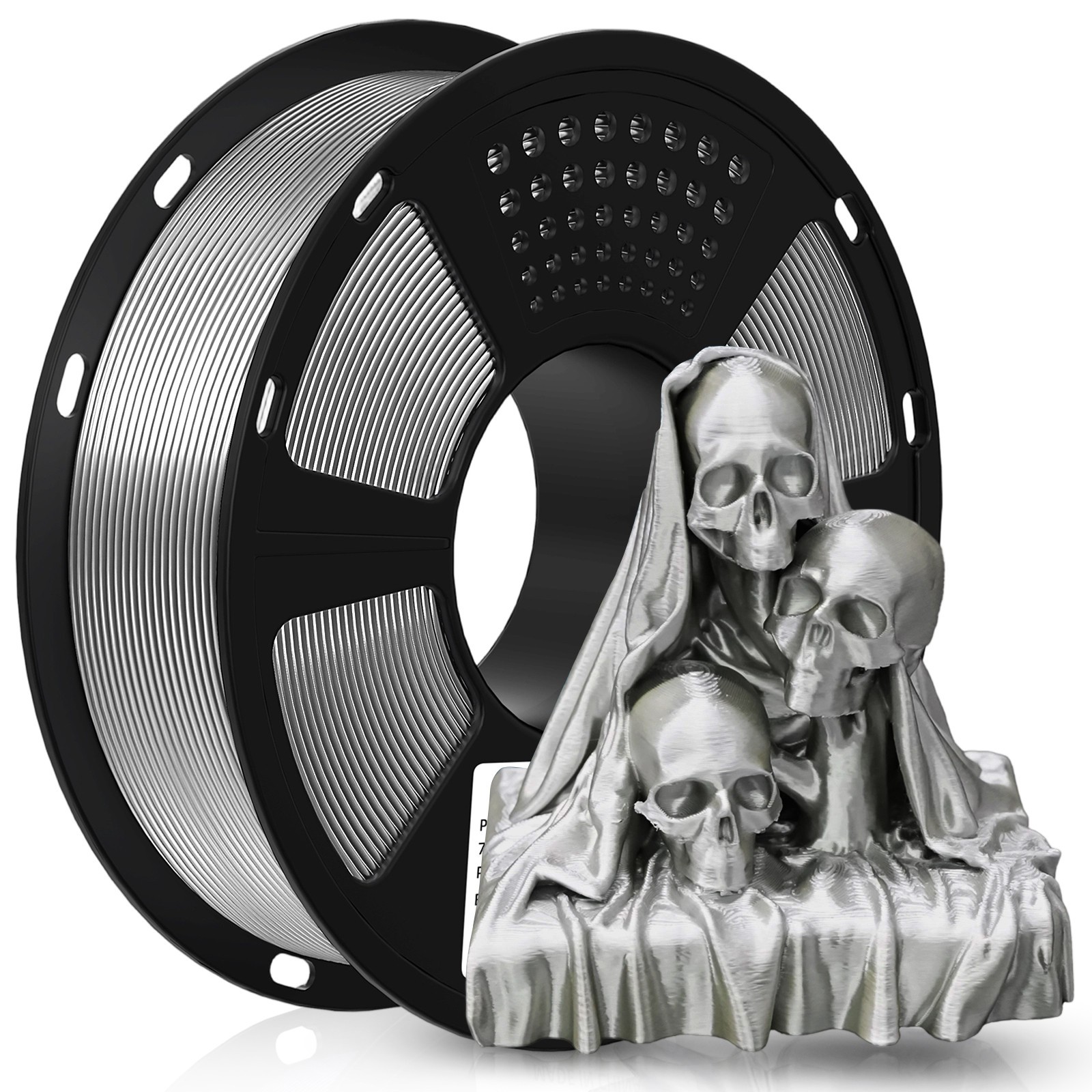 Geeetech 1.75mm Silk PLA 3D Printer Filament 1kg Glossy Silk Silver PLA Filament