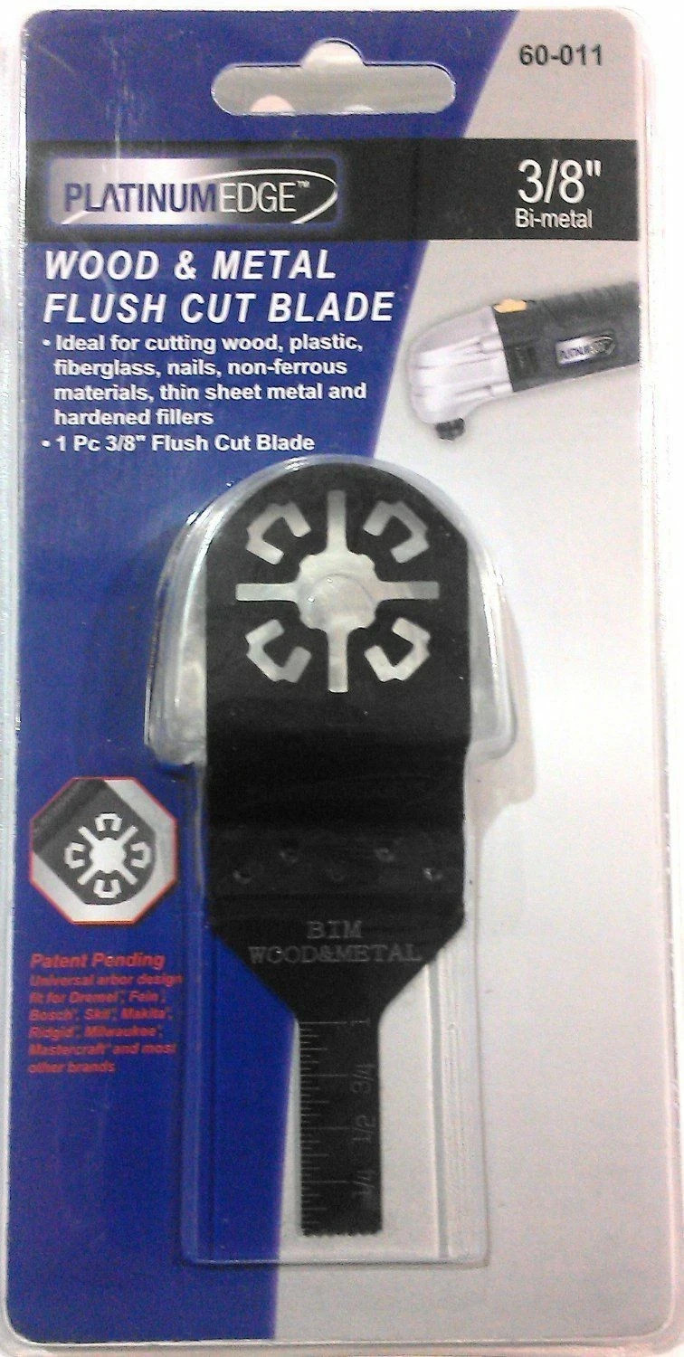 Wood Metal Flush Cut Blade Bi-metal Plastic Nails Fiberglass Fillers Tool 1-1/8"