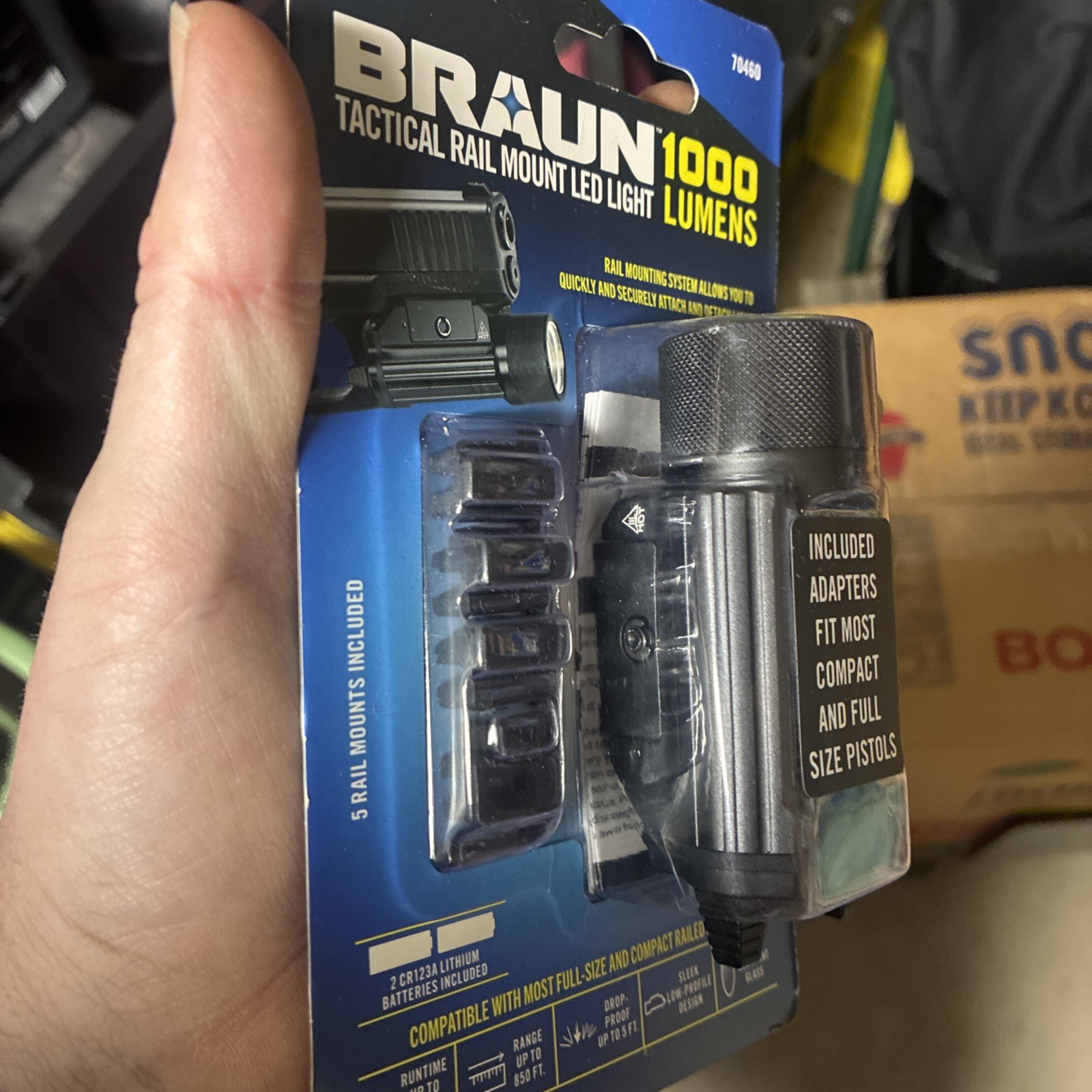braun 1000 lumen tactical rail mount led light