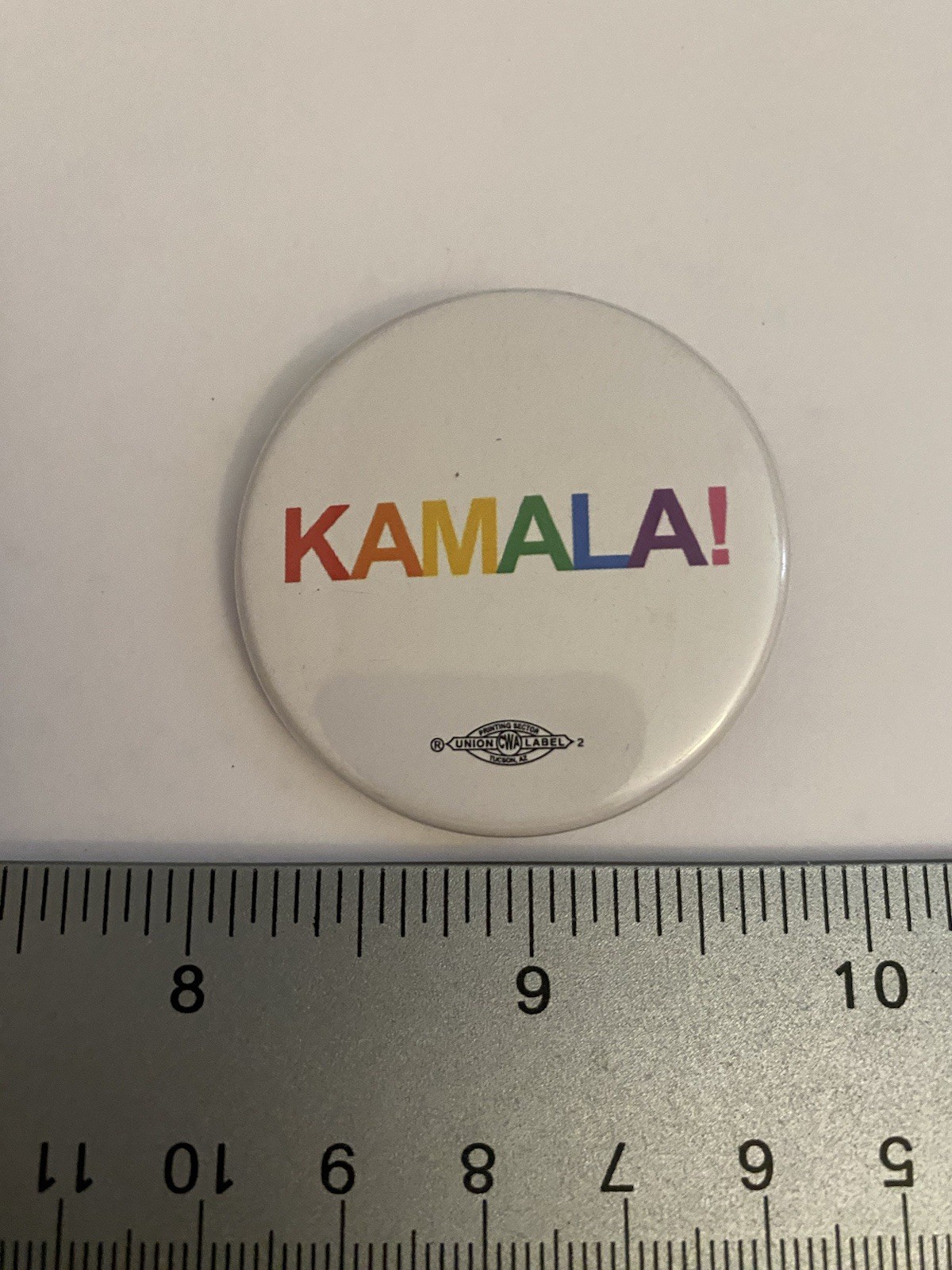 Kamala! Rainbow Pin Back Button P172