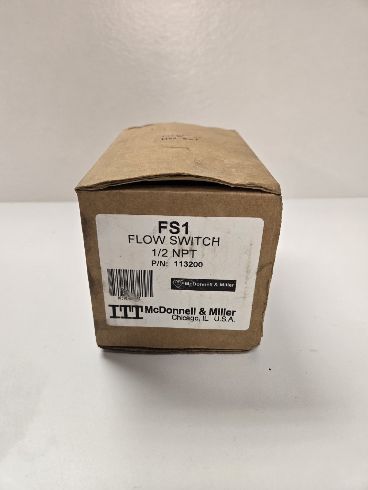 McDonnell & Miller FS1 113200 Flow Switch 1/2 In NPT Bronze Black Sensor