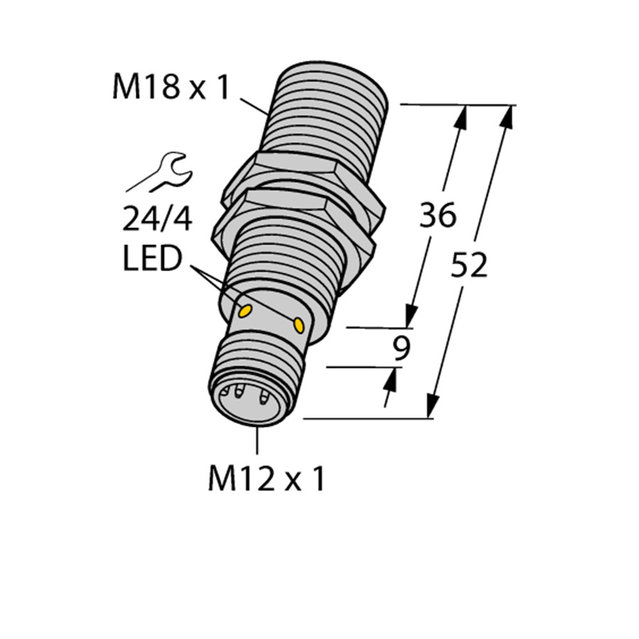 TURCK BI5-M18-RP6X-H1143 4614525 Inductive sensor PNP